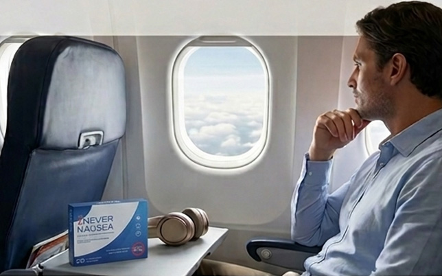 Never Nausea per il mal d'aereo